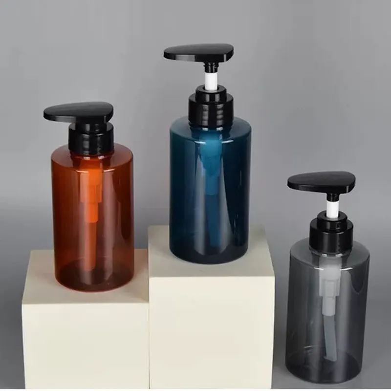 Sets x 300 ml 500 ml leere Shampoo -Lotion -Pumpenbehälter, Spender Duschgel Plastikflasche große Körperwaschflaschen Vorhang