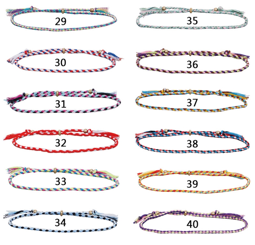 Bedelarmbanden Sieraden Handgemaakt Geweven Gevlochten Touw Vriendschapsarmband Met Kaart Strand Boheems Polyester Draad Weefkoord Voor Dames Heren