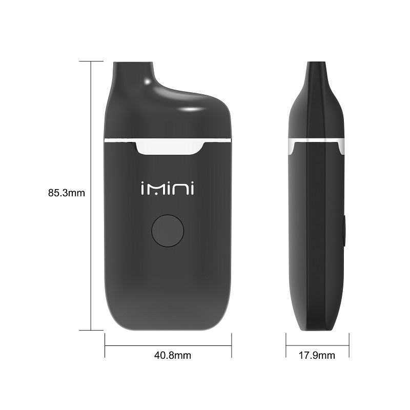 USA UK Imini C16 Vape Tank 2ml 3ml Disposable Square Device Disposable Vape Pen Empty Tank Oil Vaporizer D8 D9 280mAh Preheat USB Recharge Device Pod With Black Color