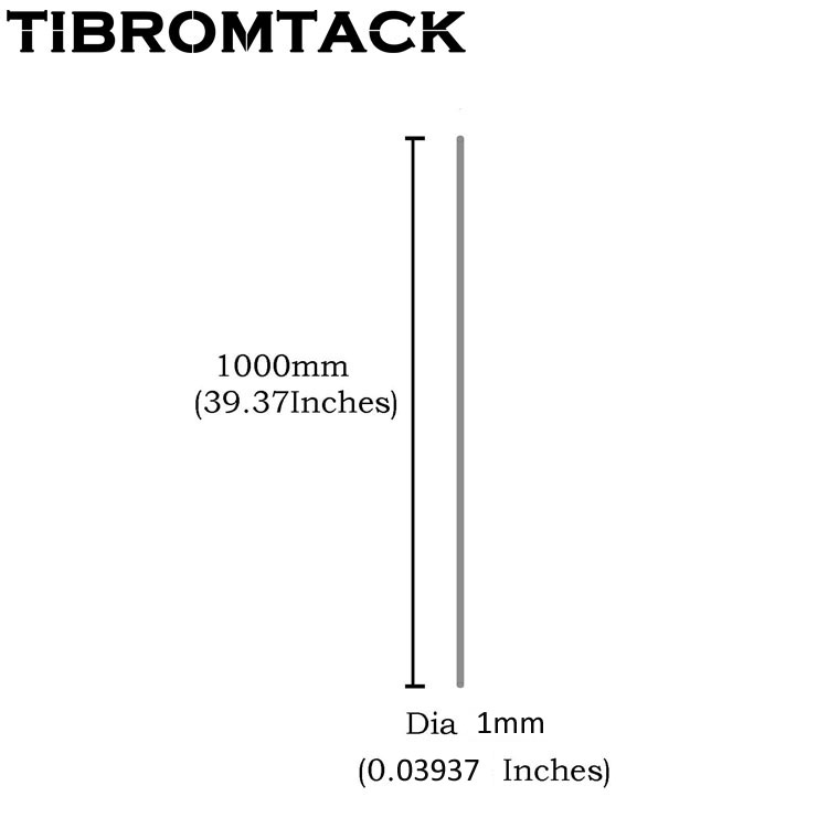 Le fil de titane Gr1 de 1 mètre de long et 1 mm de diamètre est utilisé dans les industries de la pêche et de la chimie et peut être personnalisé.