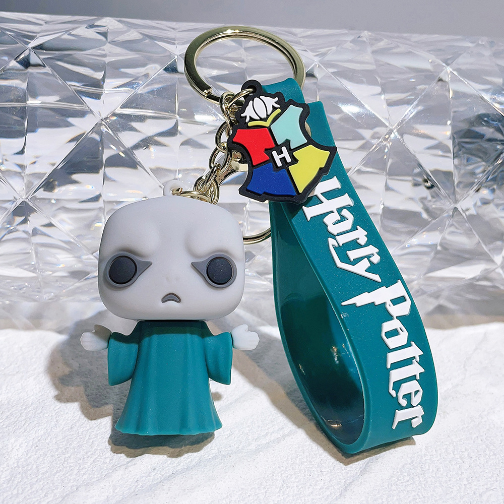 Fashion Cartoon Movie personnage Keychain Rubber and Key Ring pour sac à dos