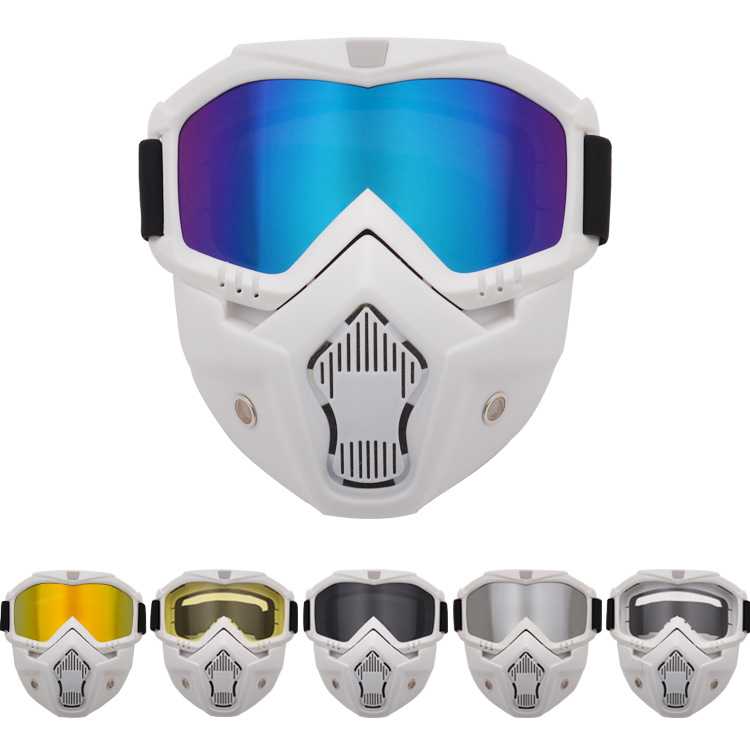 Ansiktsmask, skyddsglasögon, terrängmask, utomhuscykelglasögon, hjälm, CS Tactical Goggles, skidglasögon