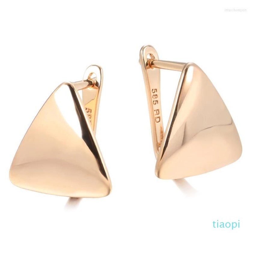 2022 NYA Fashion Hoop Earrings Women's Gold Geometric Triangle Fashion Korean Party Jewelry Top Quality277Z