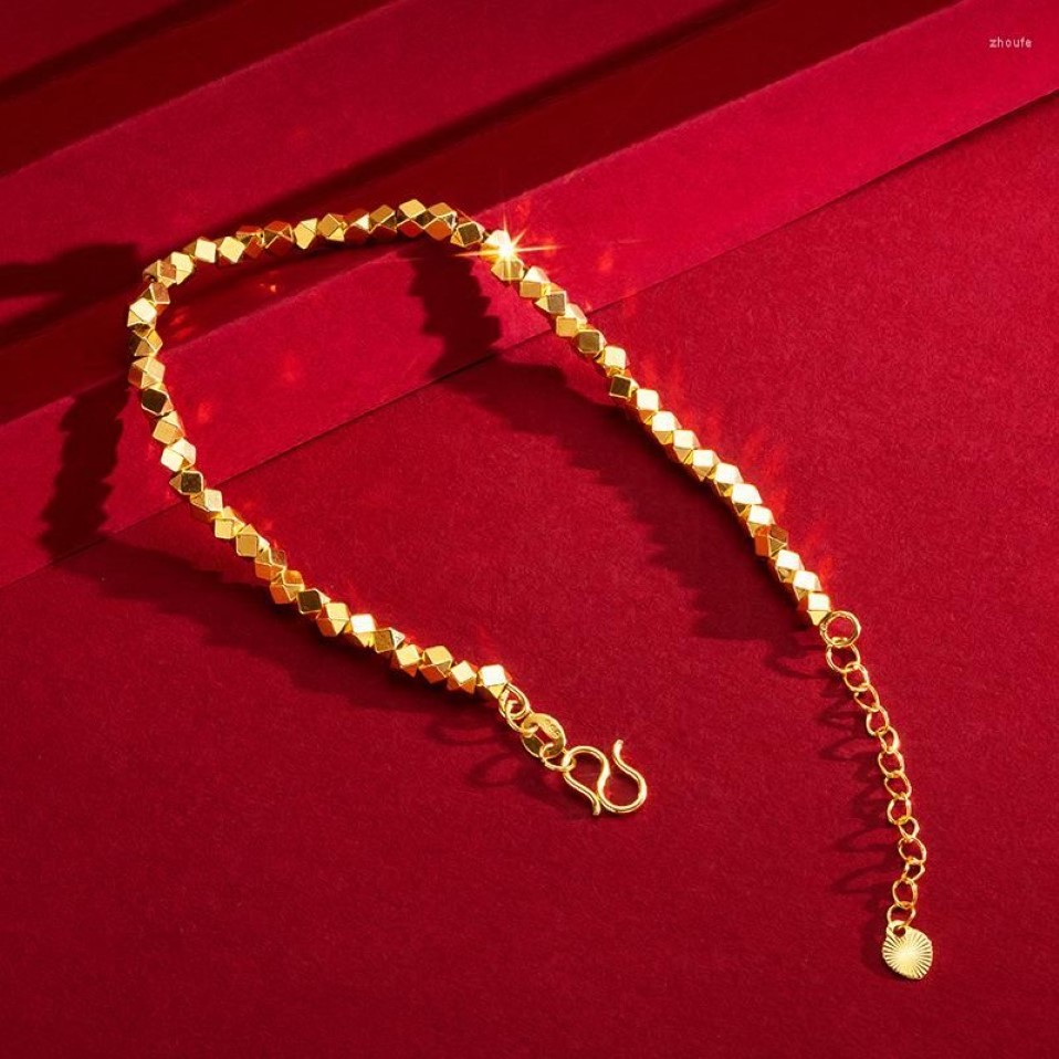 Charme pulseiras se amor clássico dourado geométrico frisado moda coreano chique para mulheres traf senhora presente de alta qualidade jóias atacado275v