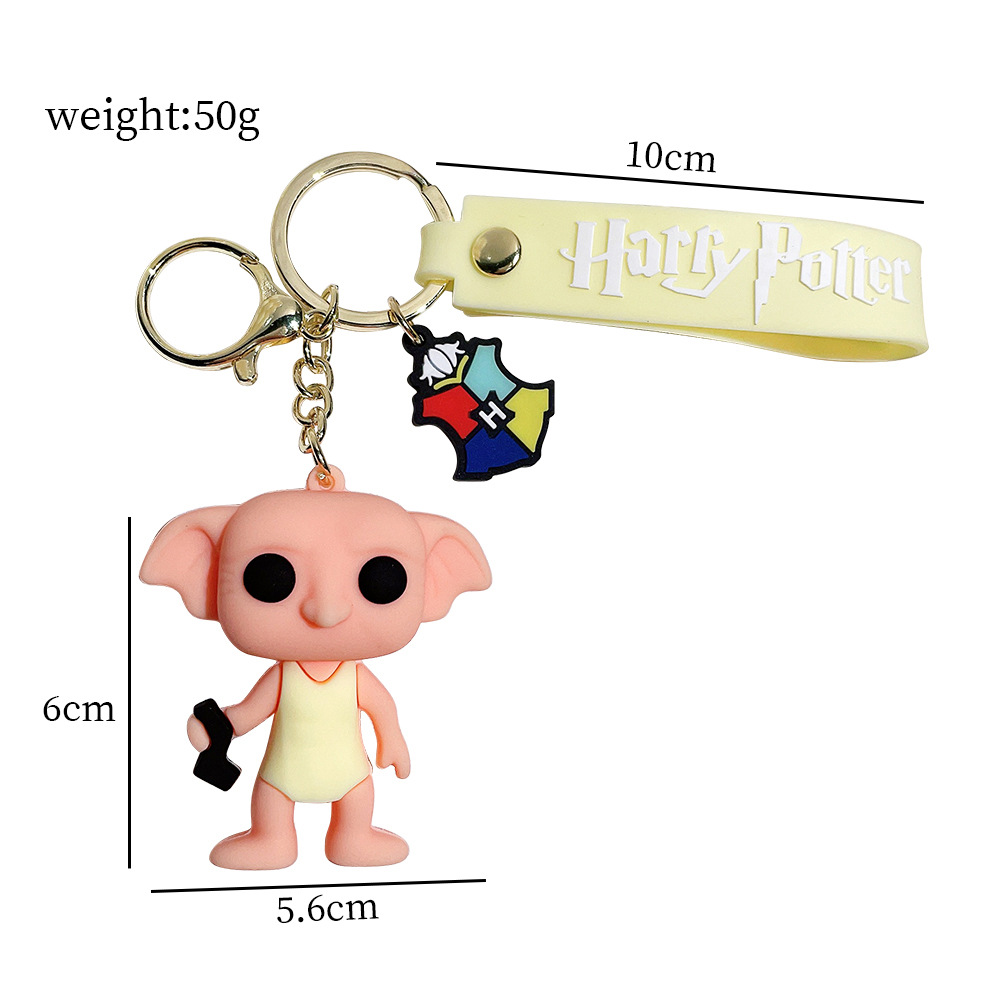 أزياء الرسوم المتحركة فيلم Keychain Character Rubber و Key Ring لسلسلة مفاتيح المجوهرات على ظهره 083525