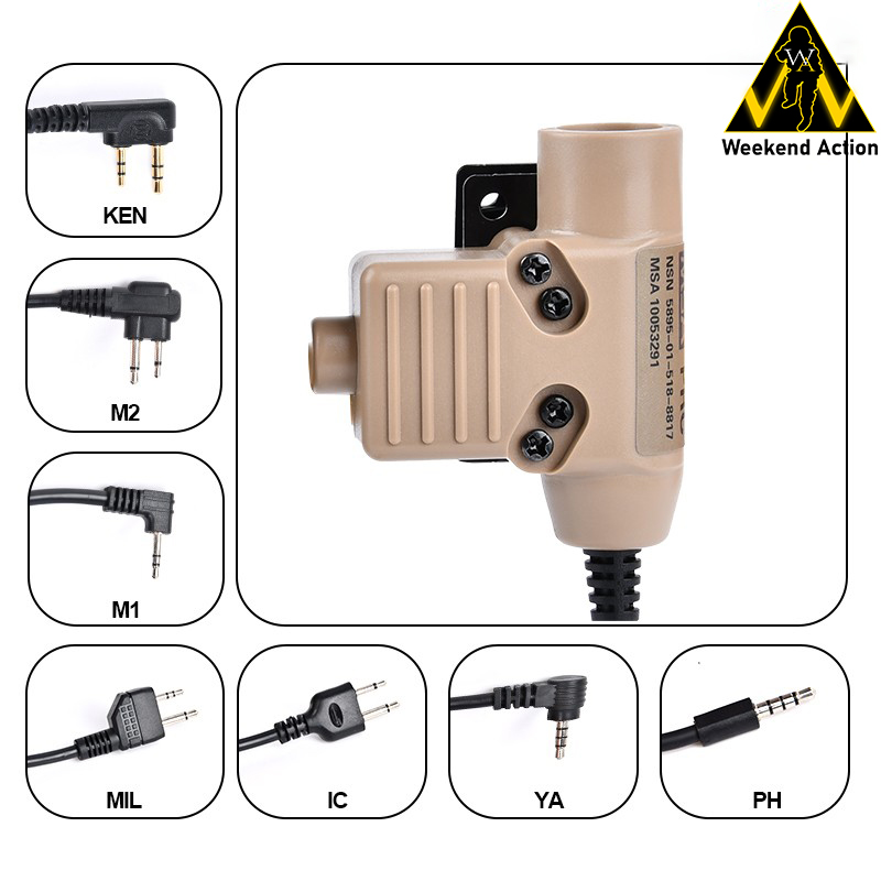 Écouteurs WATSON C2 C4 U94 PTTJ Standard Interphone Elecphones Transmission Button Interrupteur