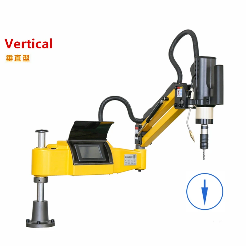 CNC M3-M16-M20ユニバーサルタイプ電気タッピングマシン垂直タッパーエアブローイングとチャック付き燃料噴射ドリルツール