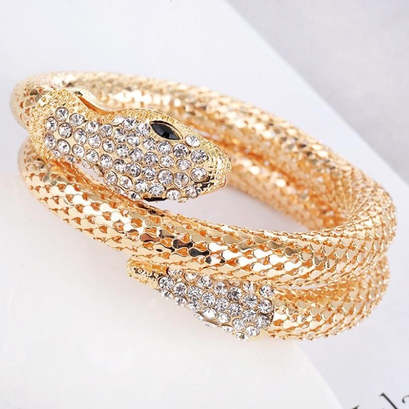 Bracelet De Luxe Mode Charme Bracelets Pour Femme Exagéré Rétro Serpentine Palm Cadeau Bijoux Entier Pulseras218F