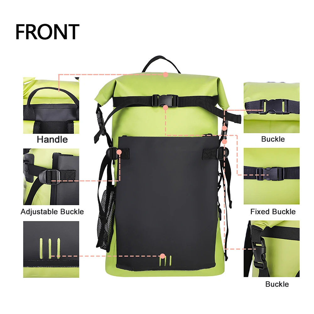 Sacs 30L Kayak extérieur sac à dos étanche Rolltop Trekking Drybag sport plongée plage Camp sac de pêche moto sac de sport femmes hommes