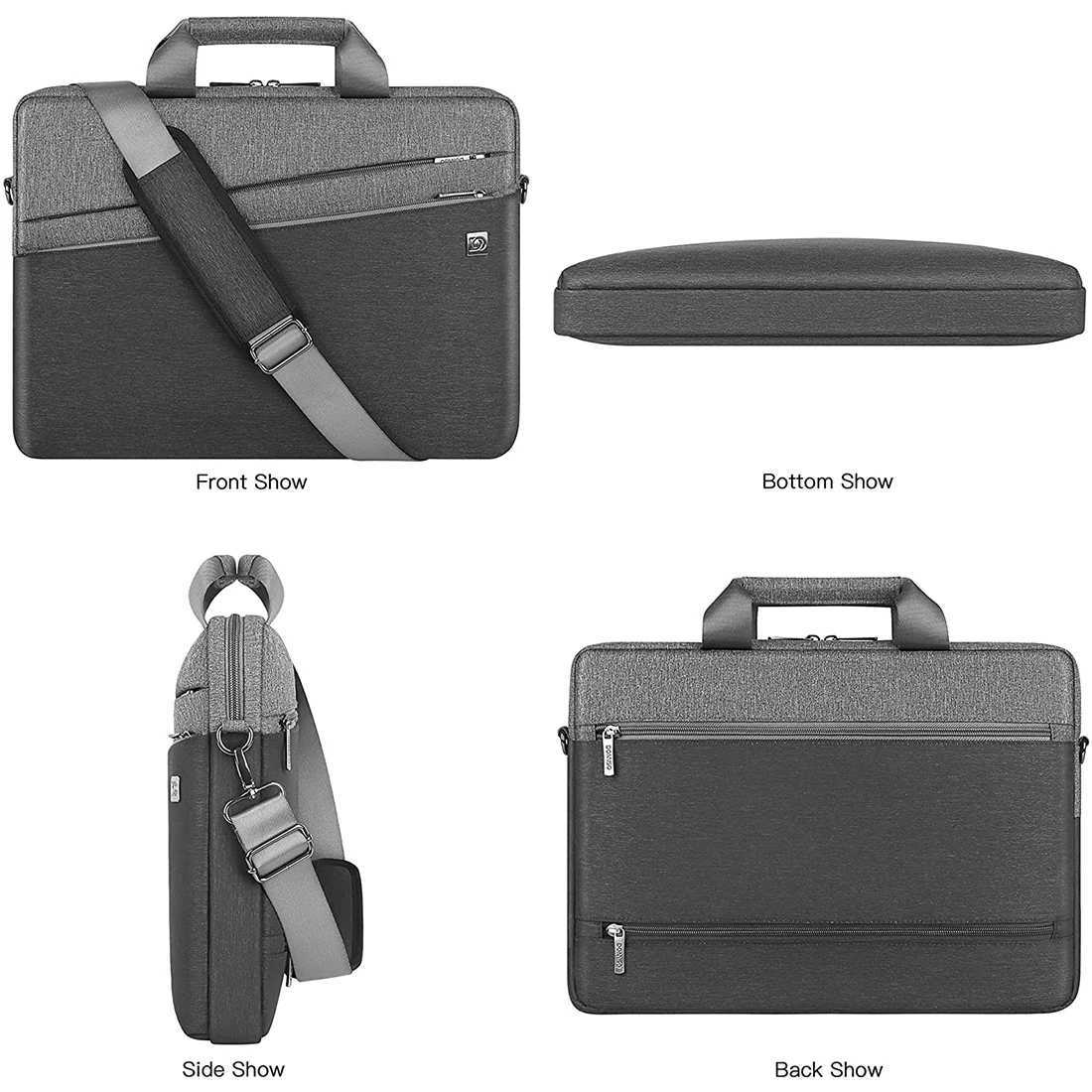Laptop Case ryggsäck Domiso stötsäker bärande fodral Business portfölj vattentät messenger axelväska för 1415617.3 anteckningsbok 24328