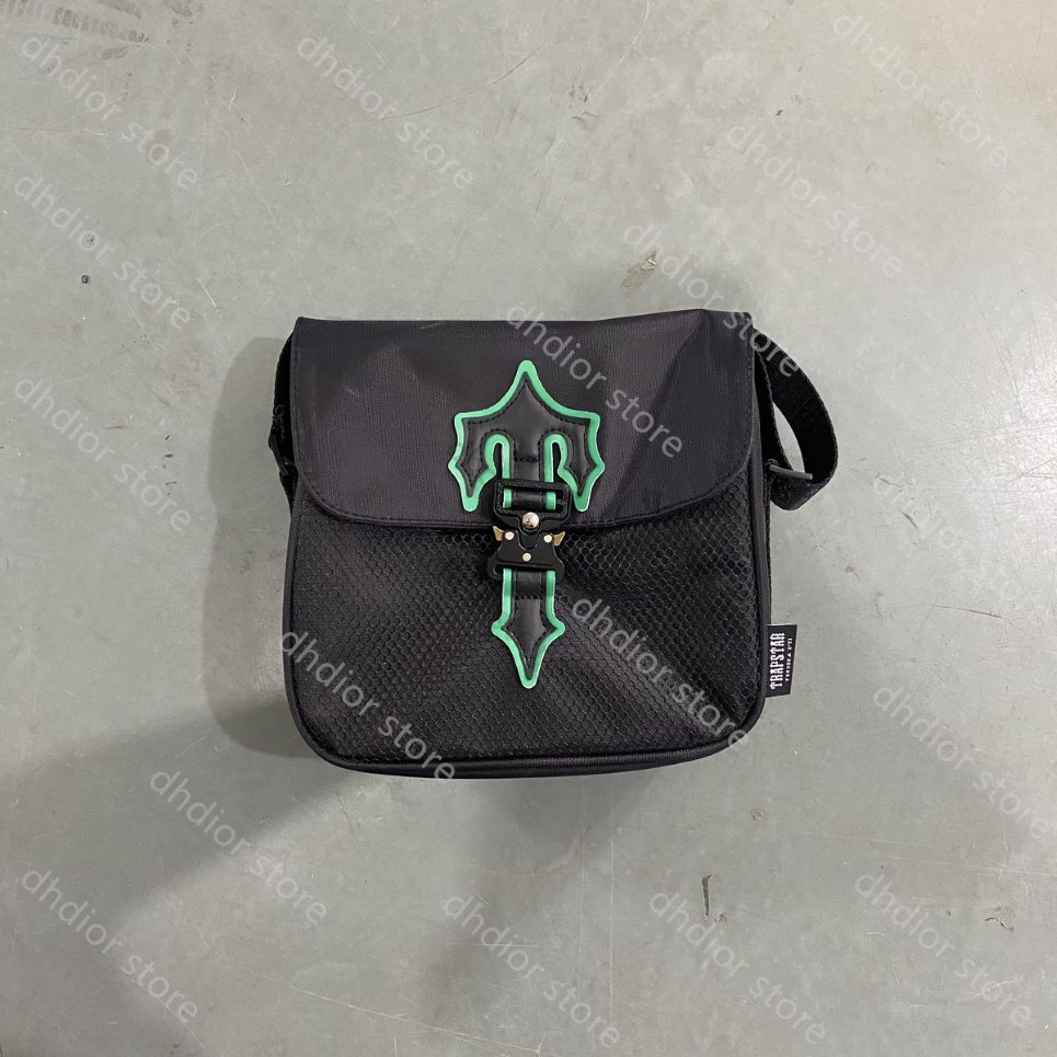 Luksusowy projektant design torba Trapstar Fashion All-Match Torby na ramię Mężczyźni i kobiety Pary Messenger Green Big Icon Bag A Bag VA275O