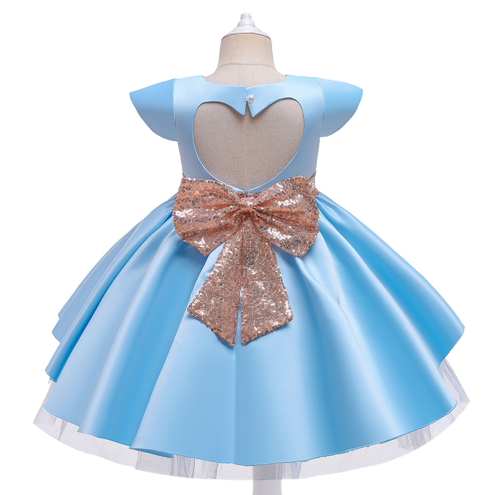 Doce azul prateado verde querida sem costas vestidos de aniversário/festa para meninas Vestidos de concurso para meninas Vestidos de flores para meninas Saias do dia a dia para crianças SZ 2-10 D328241