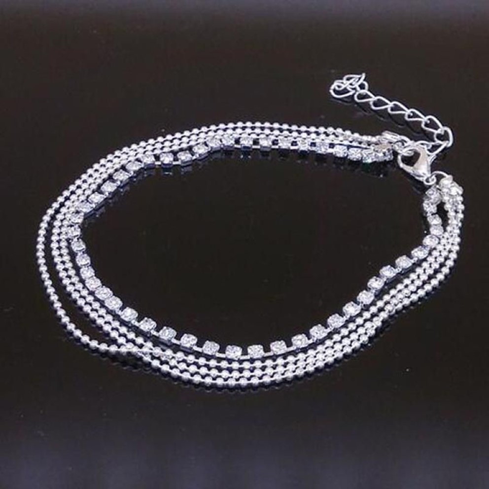 Charm Bracelets Women Simple Fashion Multilayer Round Pendant Anklet Beautiful Foot Chain Jewelry Gift For Lady Tornozeleira Femin186i