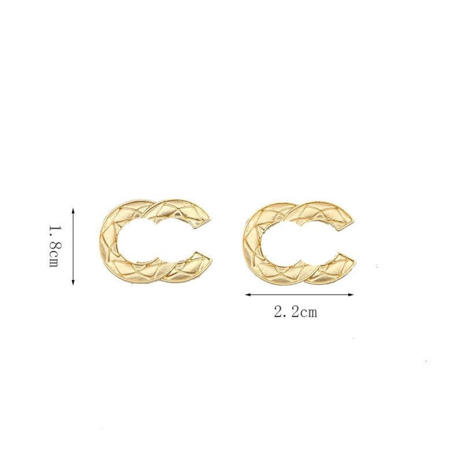 Simples 18k banhado a ouro marca designers letras brincos geométricos feminino cristal strass pérola brinco festa moda jewerl291y