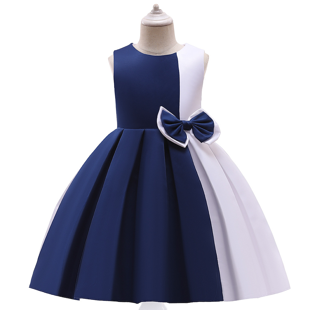 Dolce rosa vino verde blu navy gioiello compleanno / festa della ragazza abiti da spettacolo ragazze abiti da ragazza di fiori ragazze gonne tutti i giorni abbigliamento bambini SZ 2-10 D328250