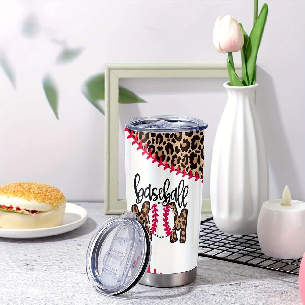 20oz Cup Stainless Steel Tumbler, Leopard Pattern Ing Print Double Wall Vacuum Insulated Travel Mug, Gifts for Parents, Relatives and Friends