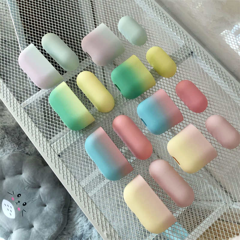 Gradient PC Hard Protective Cases Plasthylsa för AirPods 1 2 3 Pro Air Pods Airpod Earphone hörlurar Laddning Box Unikt Rainbow stötsäkert täckskal med väskor