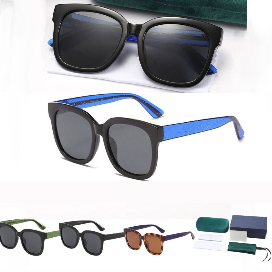 Kvinnor Mens Summer Solglas BEE Mönster Fashion Color Matchning med metallbokstäver Solglasögon Package 5 Styles Valfritt2978