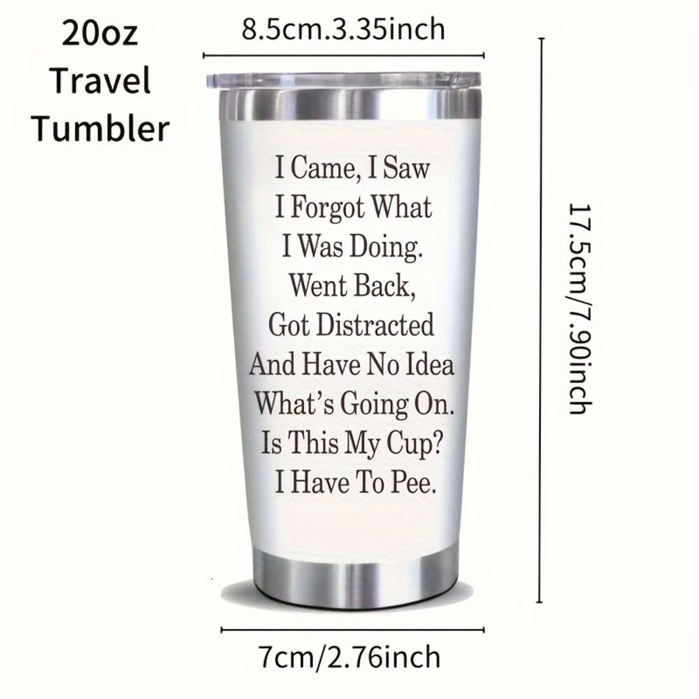 Senior Citizen Tumbler with Lid, 20oz Stainless Steel Bottle, Insulated Water Cups, Summer Winter Drinkware, Outdoor Travel Accessories, Valentine's Day