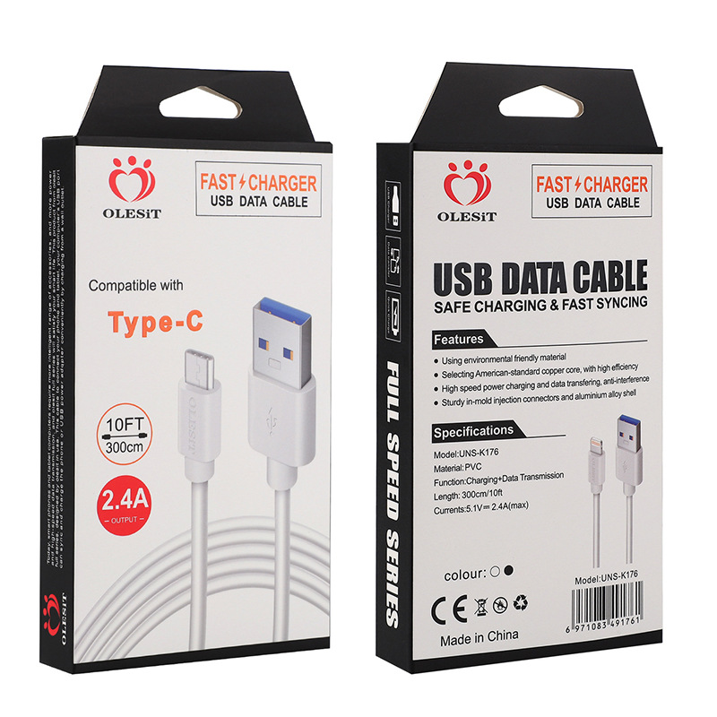 Snabb laddning av USB -kabel 5A USB C Typ C Data Cord Charger Cable C för Xiaomi 10 Pro 9 Samsung LG Huawei