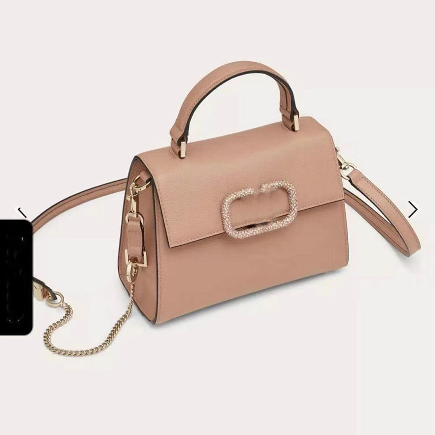 Bolso De Mano Diseñador Vsling Classic Vlogo Logo Cartera Múltiples Bolsillos Joyería De Cadena De Lujo Superficie De Grano Bordada Bolso Bandolera Bolso De Hombro Para Mujer