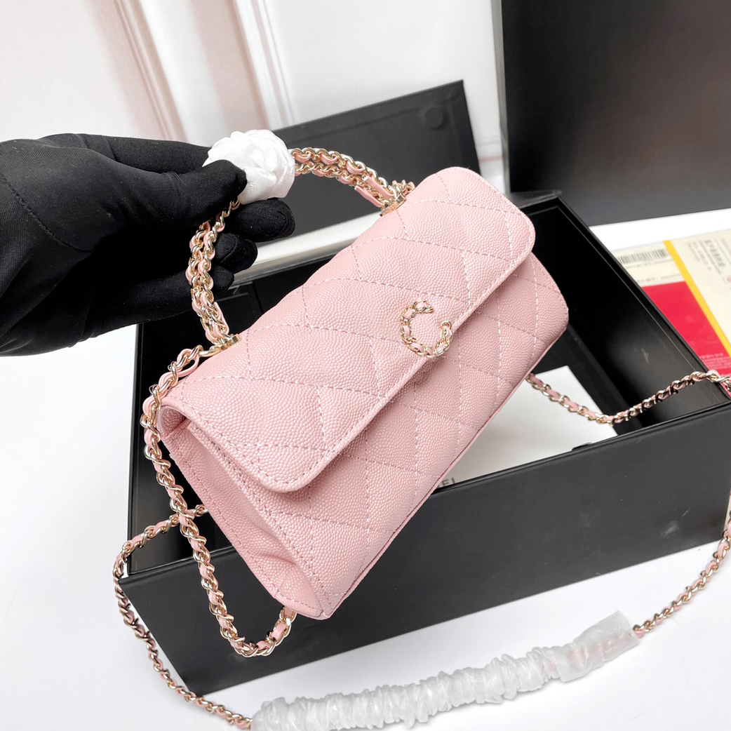 Mini Cf Handle Shoulder bag wallet Designers Chain crossbody bag Women Fashion Korean Mini Pouch tote bag High quality Leather Designers phone bag Chain Shoulder bag