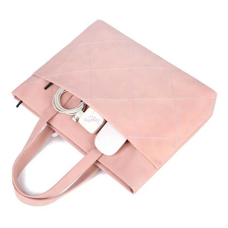 Sacs pour ordinateur portable Sac à dos pour femme Sac en cuir PU Messenger Case Porte-documents pour Macbook 13.3 14 15.6 pouces Sacs à main pour ordinateur portable Sacs à bandoulière pour femmes 24328