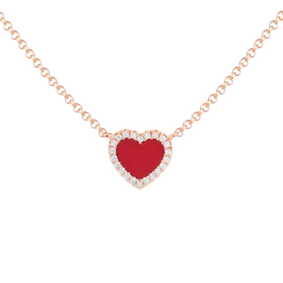 Collier de styliste en forme de cœur pour femmes, accessoires en acier inoxydable, chaîne en Zircon vert et rose, bijoux pour femmes, cadeau 348G