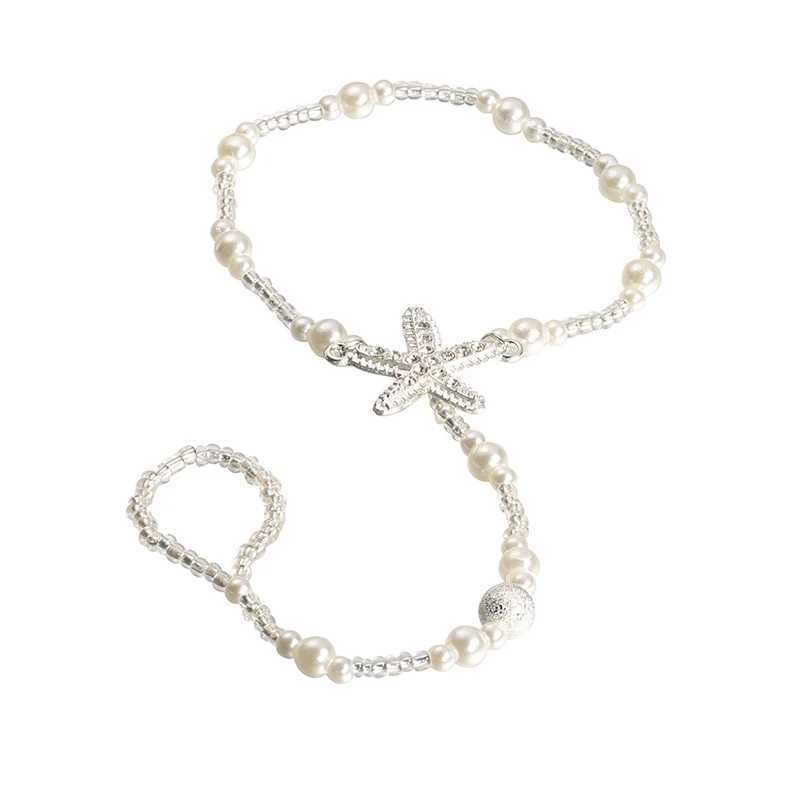 Cavigliere Bracciale castoro da donna sexy adatto ragazze Bracciale gioielli con perle bohémien Bracciale con catena di perline Sandali a piedi nudi Gioielli da sposa L2403