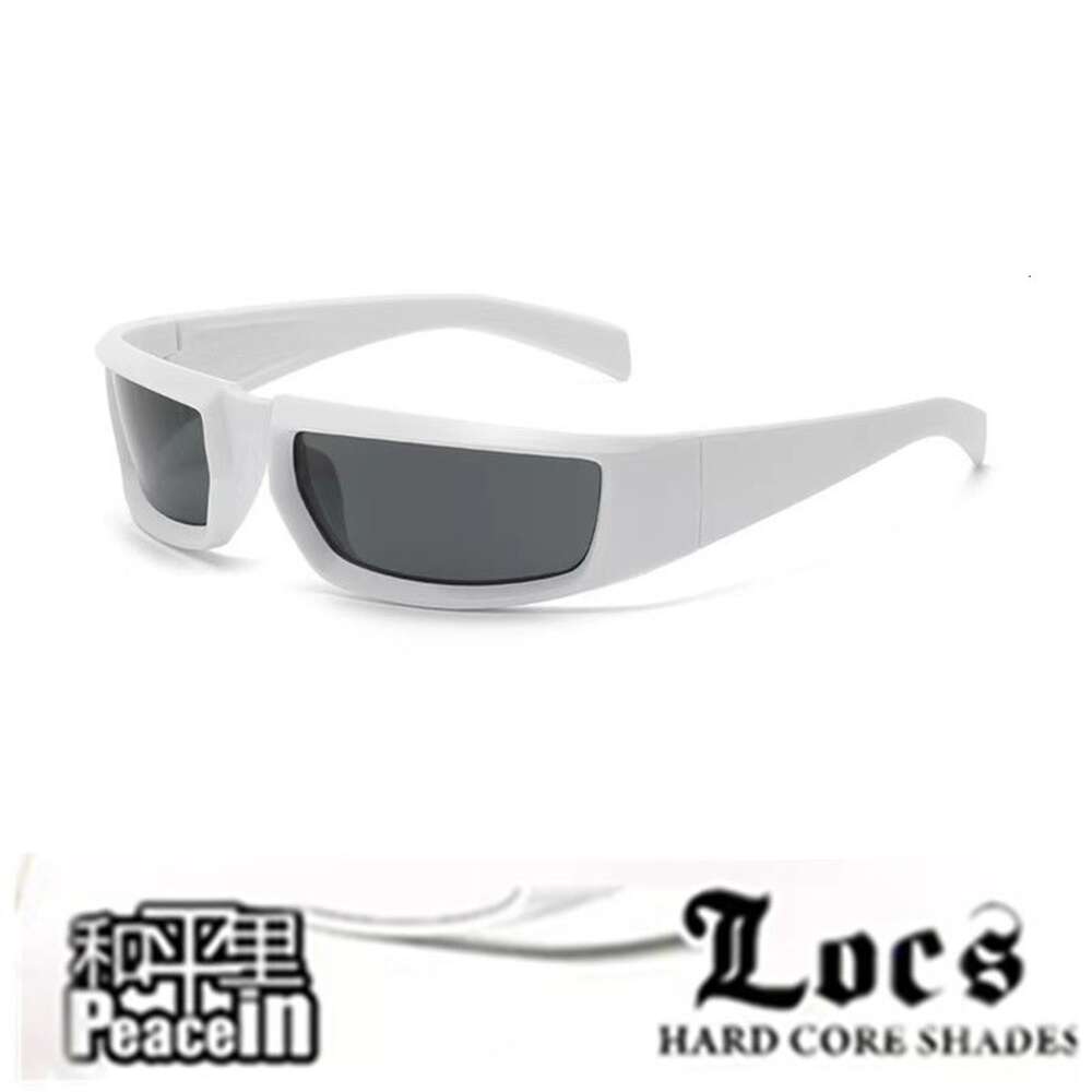 LOCS Sonnenbrille im amerikanischen Stil, Chicago Gangsta, Westküste, Gangster, Hiphop, Rap, Tough Guy, Motorrad-Sonnenbrille, modische Sonnenbrille, 4295