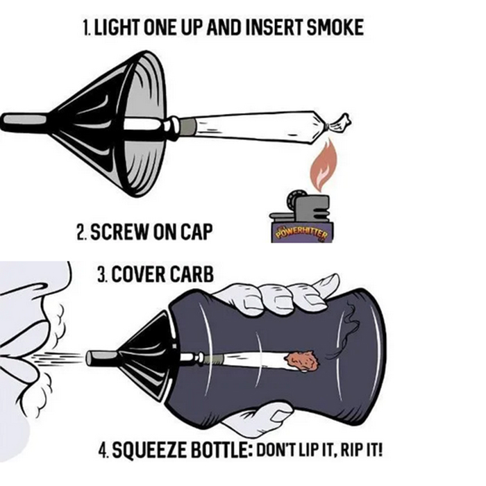 Squeeze Rökning Handrör Handpipesmottagare Tobaksbubblor Lagringsburk Rök Bottle Kook Up Joint Push Pipes Party Power Hitter Dab Rigs