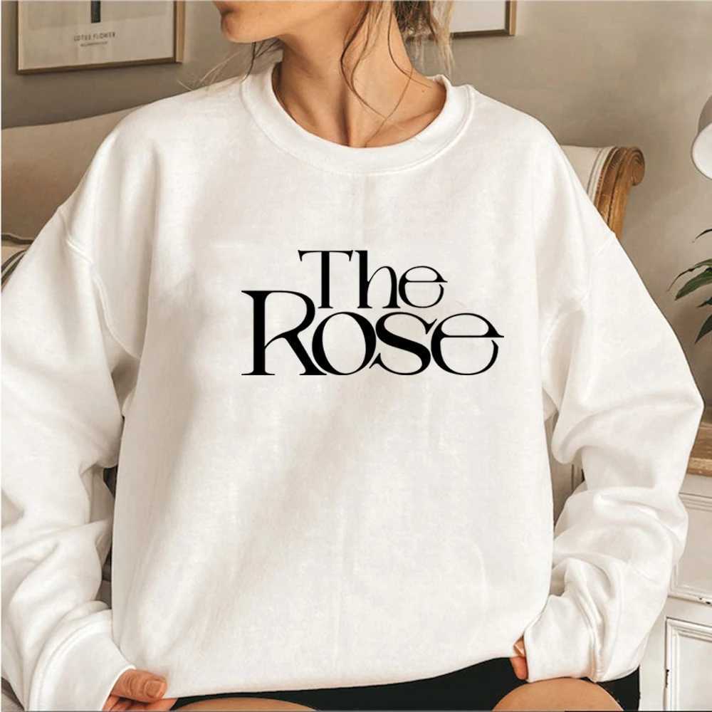 Women's Hoodies Sweatshirts The Rose Kpop Sweatshirt Back To Me Korean Group Sweater Women Long Sleeve Pullover Garphic Streetwear Tops 24328