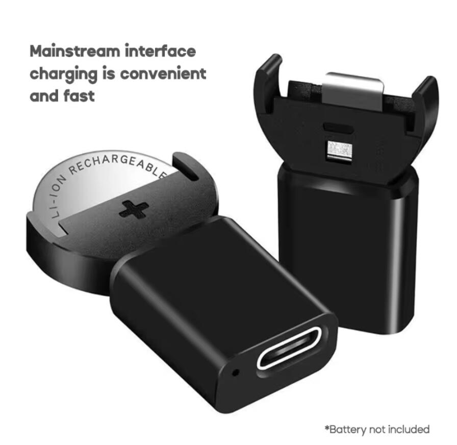 Typ-C litiummyntladdare brett laddning för LIR2032 LIR1632 LIR2025 LIR2016 LIR2032H Batterier långvarig