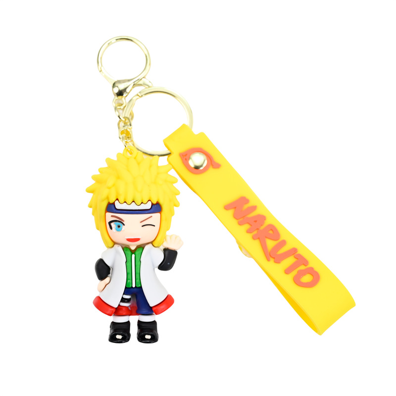 Accessoires de porte-clés design dessin animé Naruto figure porte-clés anneaux Naruto Kakashi clé pendentif voiture porte-clés pour hommes