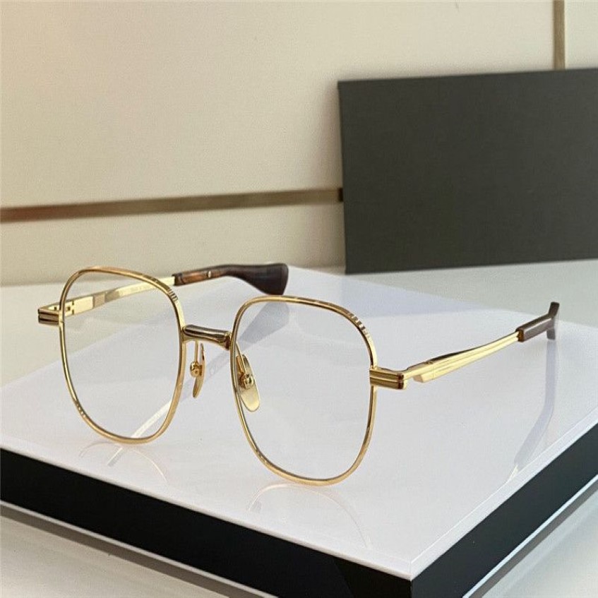 Novo design de moda masculino óculos ópticos VERS TWO K moldura redonda dourada vintage estilo simples óculos transparentes de alta qualidade lente transparente 250i
