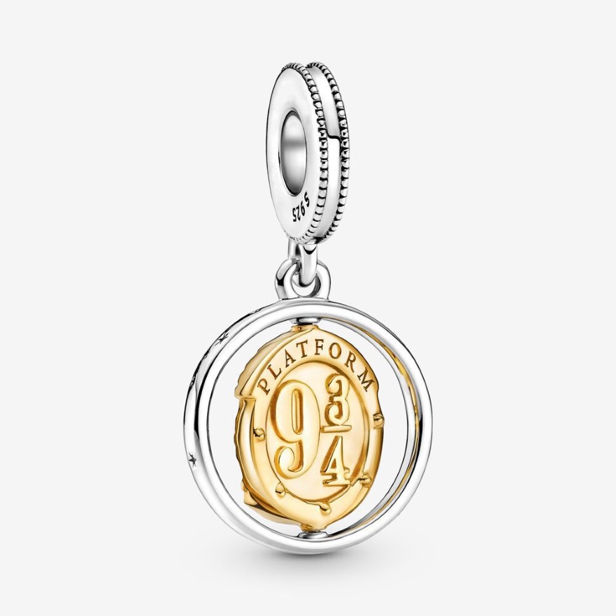 100 ٪ 925 sterling silver spinning dangl charms تناسب السحر الأوروبي الأصلي سوار الأزياء للنساء مشاركة الزفاف المجوهرات ACCE231W