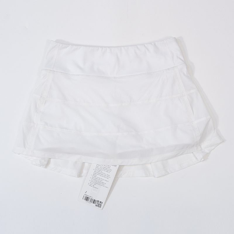 LL летняя юбка-шорта для тенниса, теннисная юбка для йоги, плиссированная юбка, юбки для бега, женское спортивное платье для фитнеса с карманом для улицы