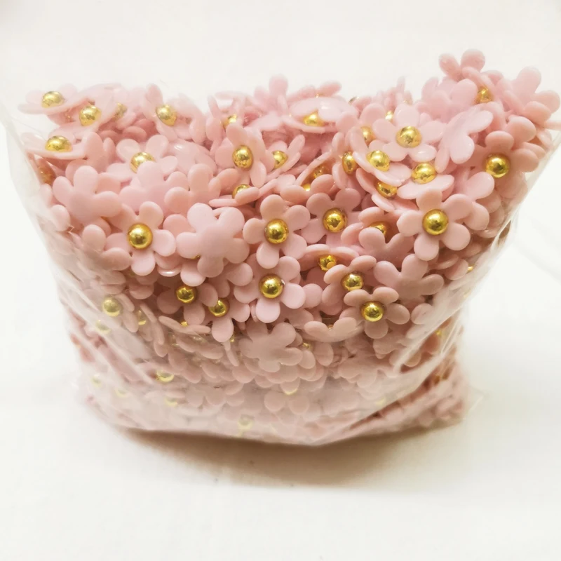 Компоненты 500peeces 17 -миллиметровый корея DIY Candy Acryl Flower Beadbase Beads Paster. Stick for Woman Harepin Bag Bag