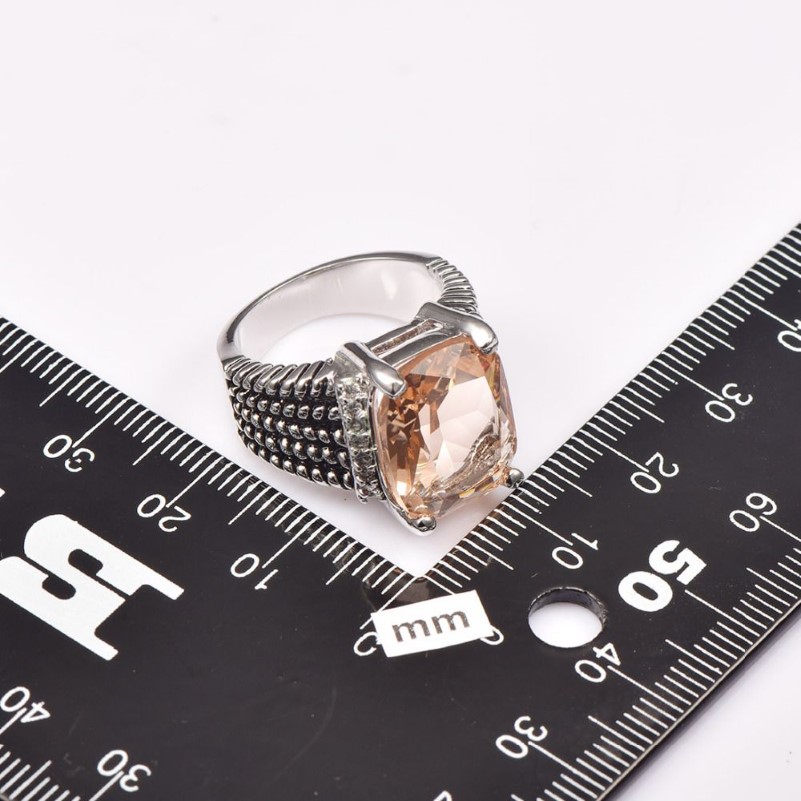 Enorme morganite com multi cristal branco zircão 925 anel de prata esterlina para mulheres e homens tamanho 6 7 8 9 10 11 f1512278y