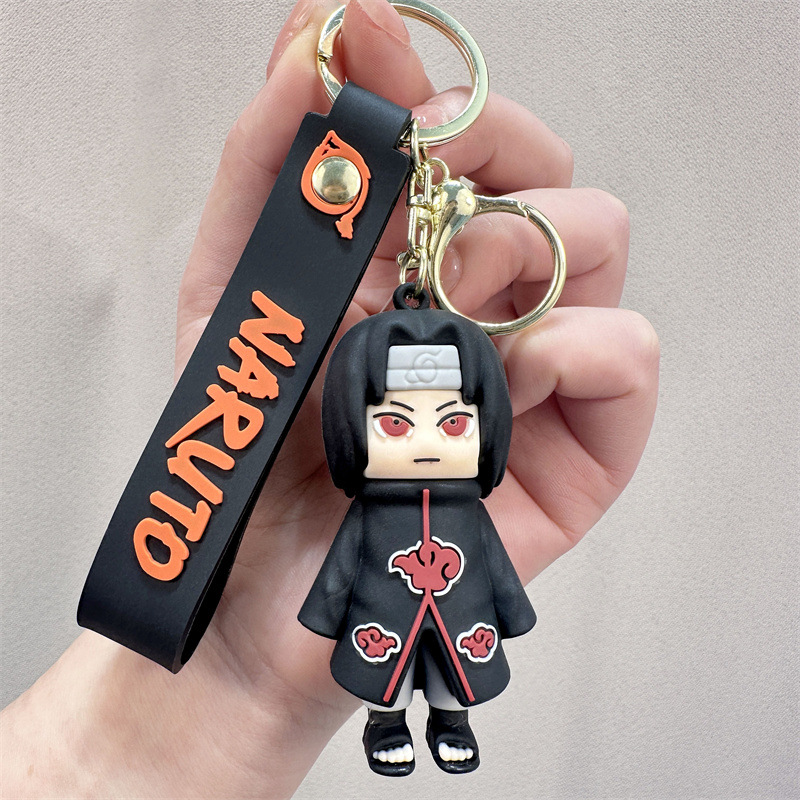 Accessoires de porte-clés design dessin animé Naruto figure porte-clés anneaux Naruto Kakashi clé pendentif voiture porte-clés pour hommes