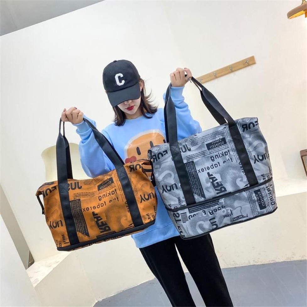 Duffel Bags Travel Bag Organizer Fashion Carry On Hand Luggage For Woman Waterproof Sports Gym Fitness Crossbody Weekend Overnight3237