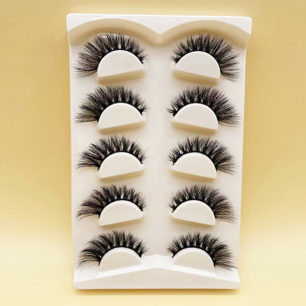 Nuove ciglia di visone 3D Cat Eye Lashes 5 paia Ciglia finte naturali alate Wispy Trucco Occhi di volpe Ciglia di visone finte