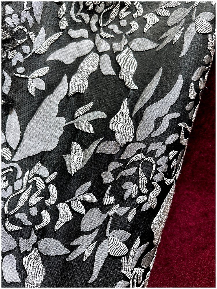 Robe noire à imprimé Floral, sans manches, col rond, strass, longueur aux genoux, robes décontractées, printemps 2024, X4M2612306