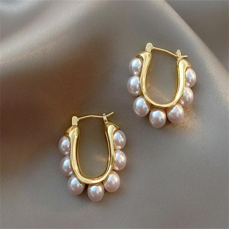 Boucles d'oreilles en perles pour femmes, Design Unique, léger, de luxe, clous d'oreilles, bijoux de fête, cadeau Premium, AB26, nouvelle collection