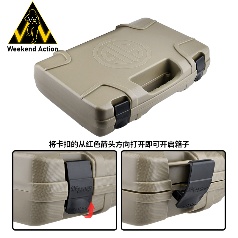 WA Outdoor Tactical Sig Storage Box Gun Box P238P938 Portable Toolbox stötsäker och anti -droppe