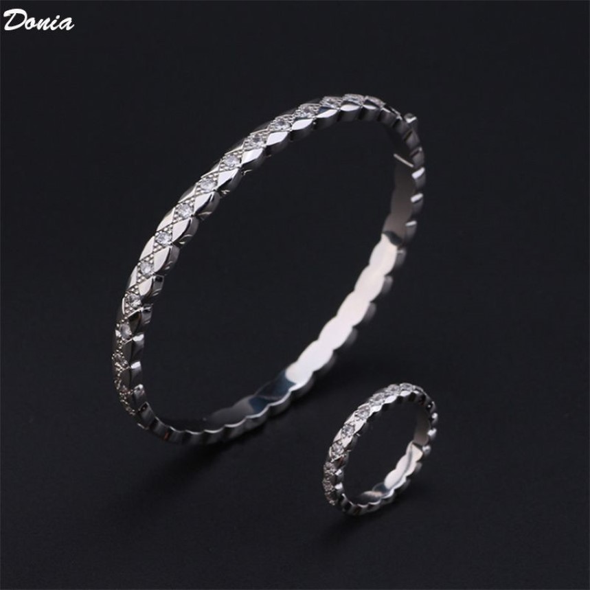 Donia bijoux bracelet de luxe fête mode européenne et américaine rangée unique diamant complet miniature incrusté de zircone designer cadeau2379
