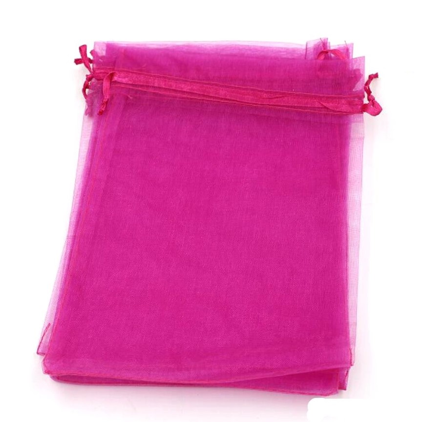 100 pçs rosa vermelho organza jóias presente bolsa sacos para favores de casamento contas jóias 7x9cm 9x11cm 13x18 17x23cm 20x30cm 316242q