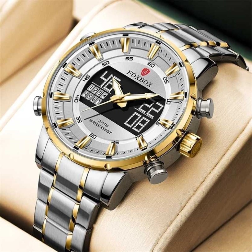 الساعات Lige للرجال العلامة التجارية الفاخرة Sport Quartz Wristwatch العسكرية العسكرية الرقمية على مدار الساعة الفولاذية الساقين ريلوجيو Masculino 220125252n