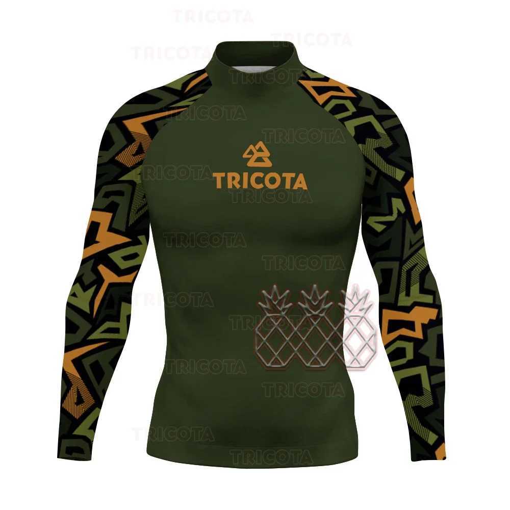 Traje de baño para hombres Tops de surf para hombre Natación Camisetas de buceo Manga larga ajustada Traje de baño Protección contra rayos UV Ropa para surf Traje flotante de playa 24327