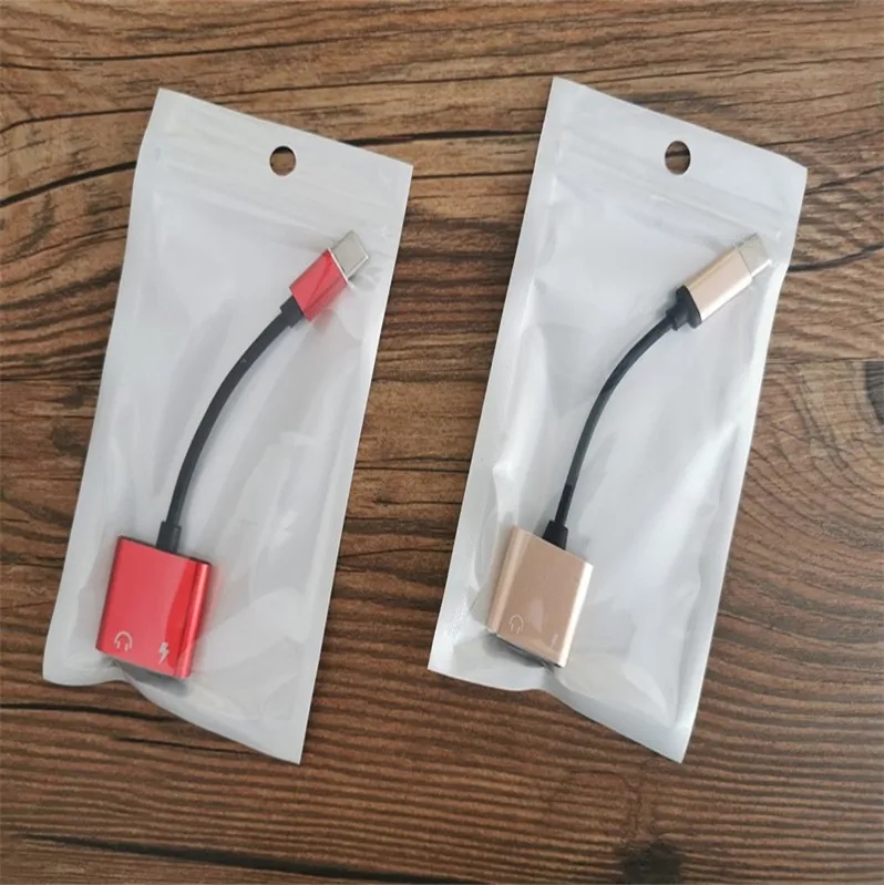 2 in 1 audio-adapter voor iPhone 11 12 13 14 Pro Max X XS Aux Jack Headset 3,5 mm naar hoofdtelefoonsplitter Opladen oortelefoonkabel met PP-pakket